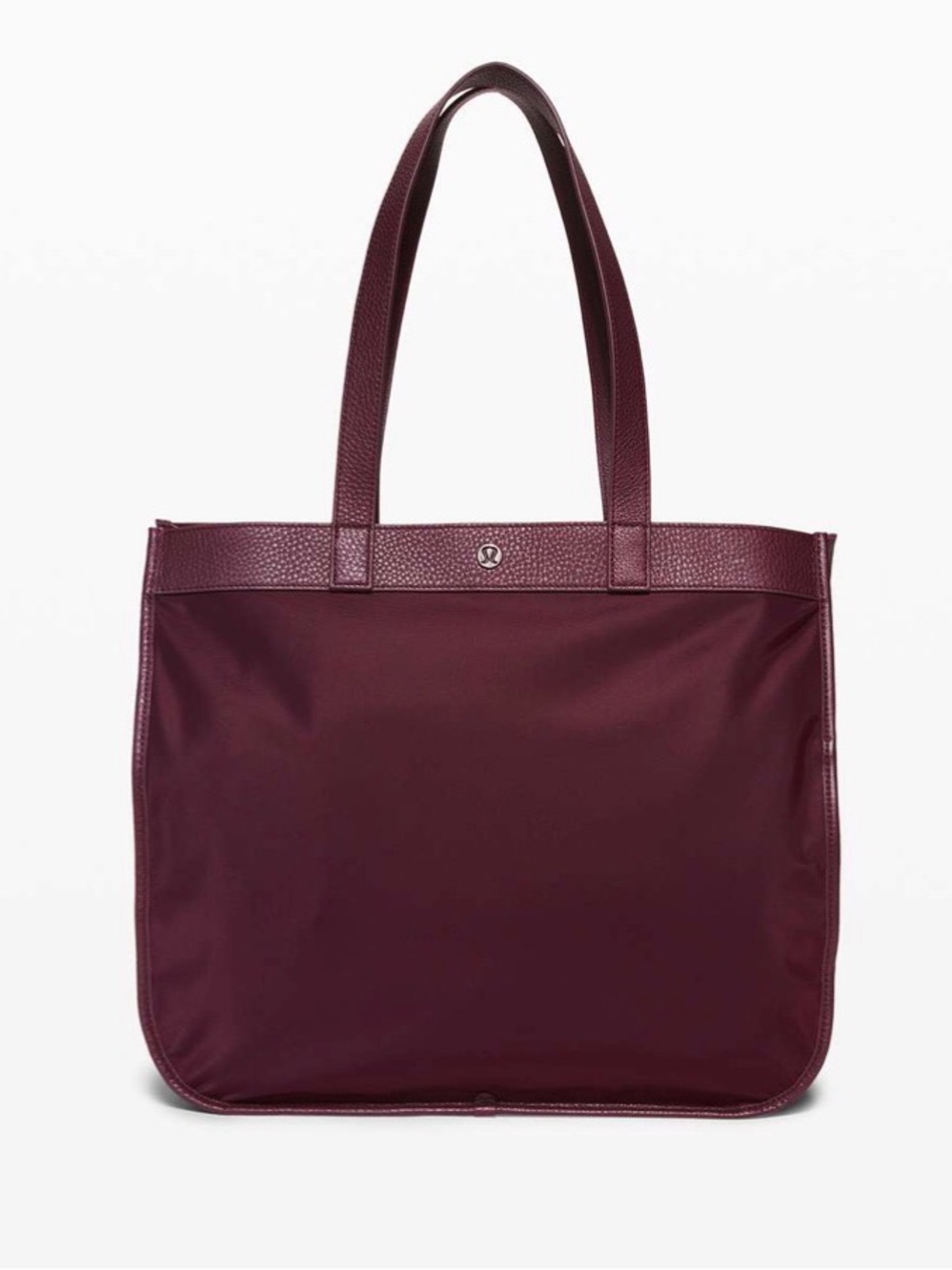 Lululemon Now and Always Tote Burgundy Tote Nylon Bag Classic Everyday/Carry On
